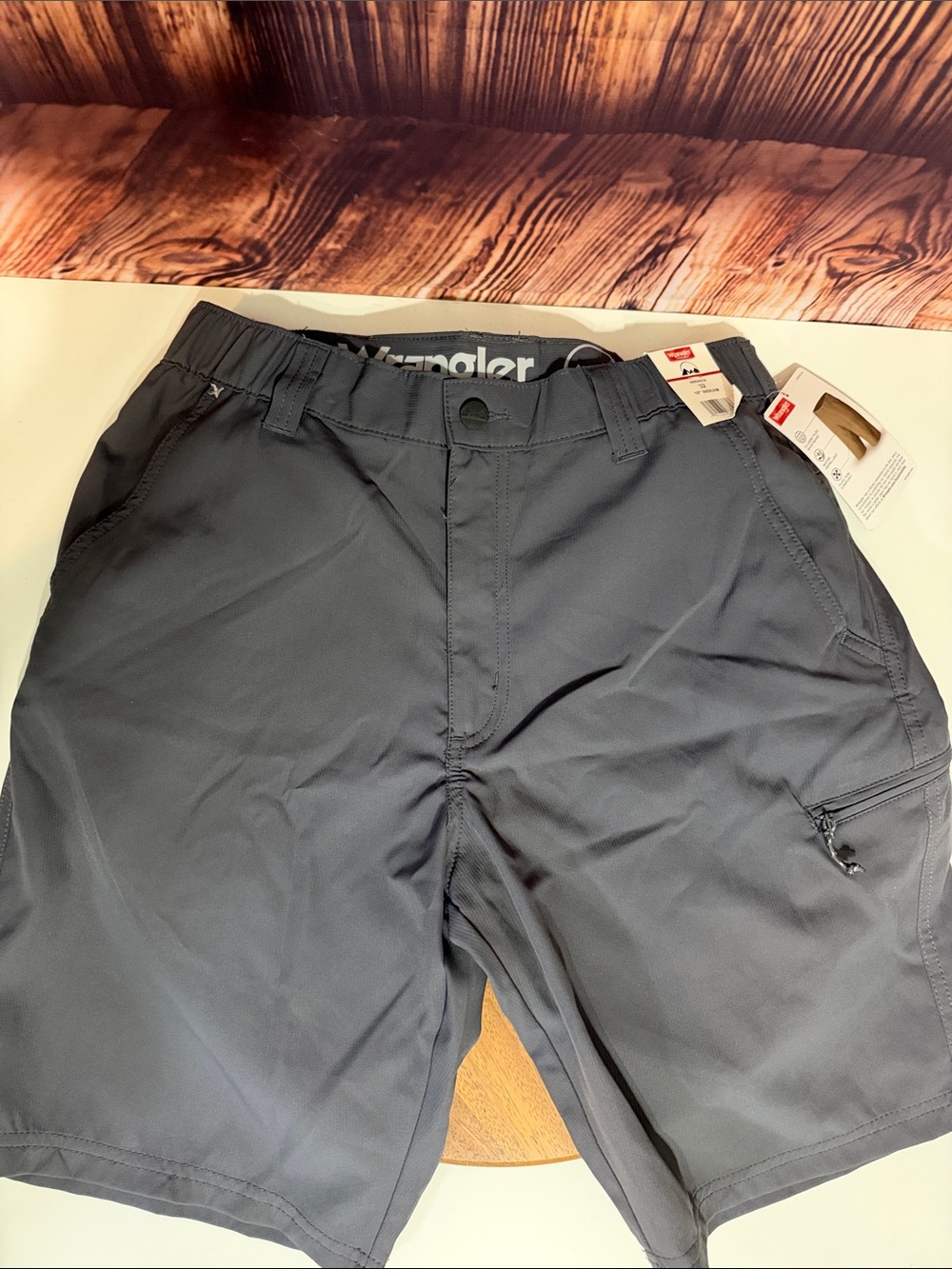 Wrangler Men's Charcoal Gray Performance Cargo Shorts